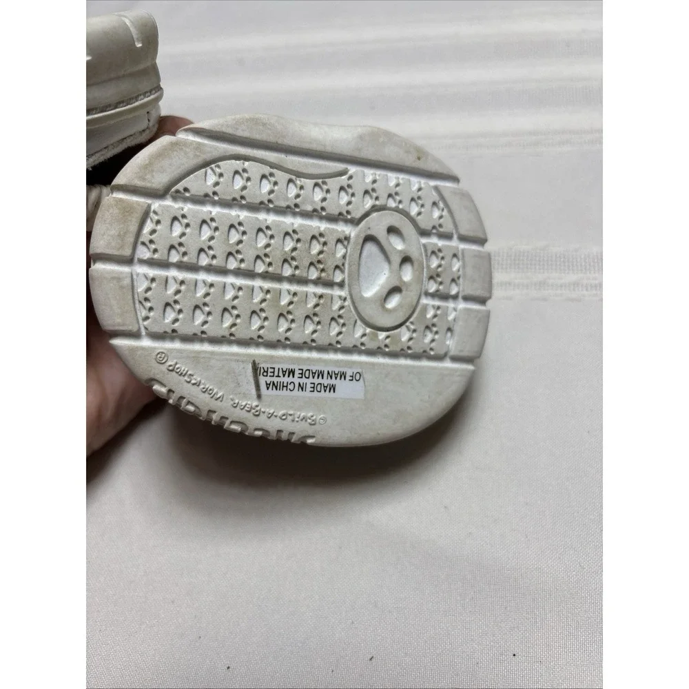 Build-A-Bear Tennis Shoes Sneakers White Gold Hearts Clothing Accessories BABW